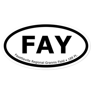 Fayetteville Regional Grannis Field (KFAY) Oval Sticker
