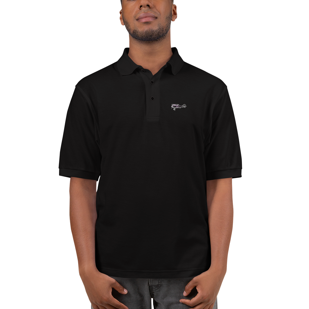 Fleet 7 Deluxe Classic Biplane Port Authority Embroidered Polo Shirt 