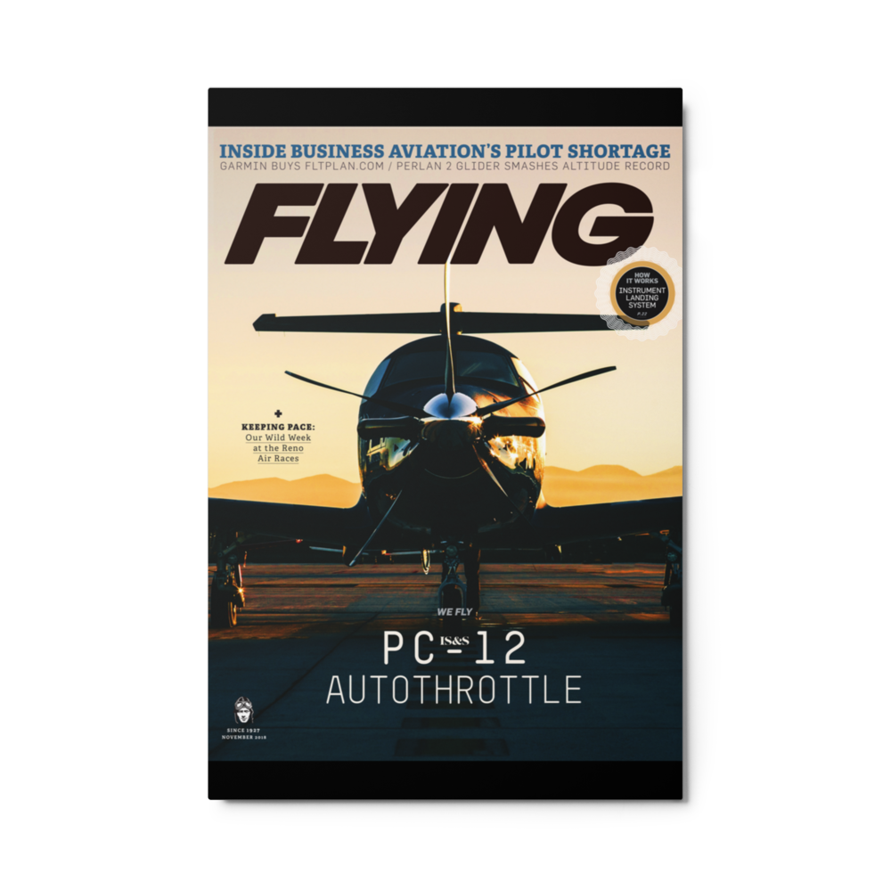 FLYING Magazine Cover Print - November 2018 24×36 Metal Print 