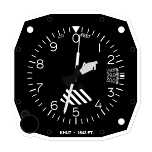 Hutchinson Municipal Airport (KHUT) Altimeter Stickers