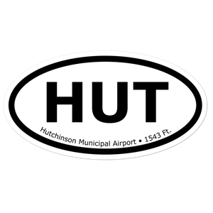 Hutchinson Municipal Airport (KHUT) Oval Sticker