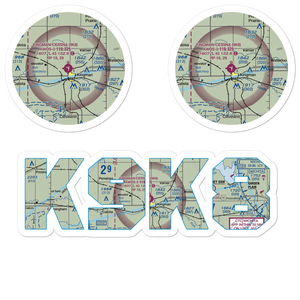 Kingman Airport Clyde Cessna Field (9K8) VFR Sectional Sticker Pack