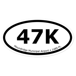 Moundridge Municipal Airport (K47K) Oval Sticker