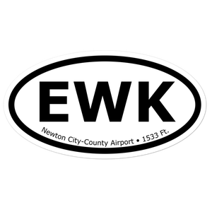 Newton City-County Airport (KEWK) Oval Sticker