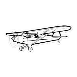 Piper Super Cub Adventure Icon 3 Sticker