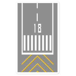 Runway Threshold 18 Stickers