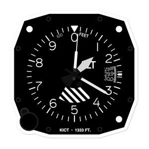 Wichita Eisenhower National Airport (KICT) Altimeter Stickers