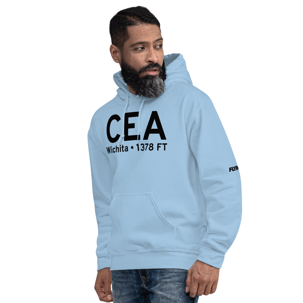 Wichita (KCEA) Airport Hoodie Sweatshirt 