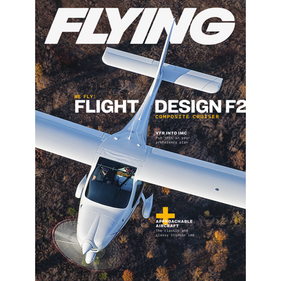 FLYING Magazine Cover Print - February 2021 11×14 Metal Print